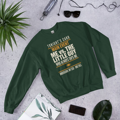 Tonight's Card funny Brazilian jiu jitsu crewneck sweatshirt — Forest Green, front-right