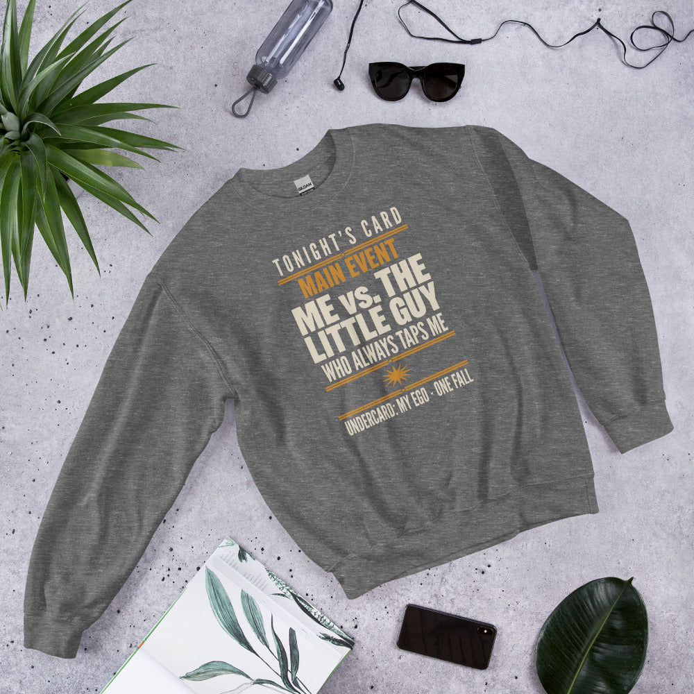 Tonight's Card funny Brazilian jiu jitsu crewneck sweatshirt — Graphite Heather, front-right