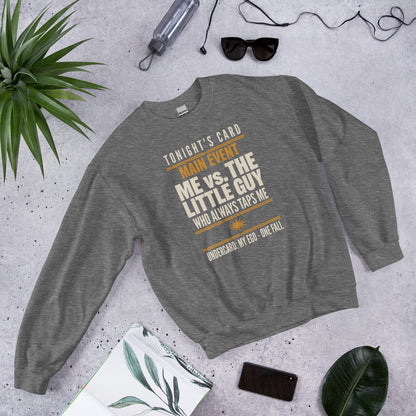 Tonight's Card funny Brazilian jiu jitsu crewneck sweatshirt — Graphite Heather, front-right
