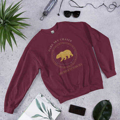 Dark Sky Chaser Ursa Major constellation astronomy sweatshirt — Maroon, front-right