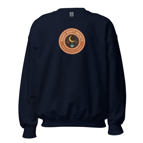 Night Shift Nurse Sweatshirt, Registered Nurse Crewneck — Retro RN Night Shift Society Pullover