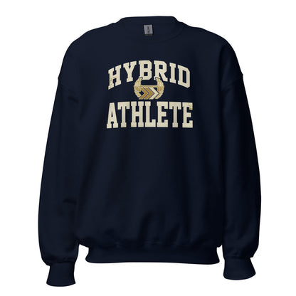 Hybrid Athlete vintage varsity crewneck sweatshirt — Navy, front