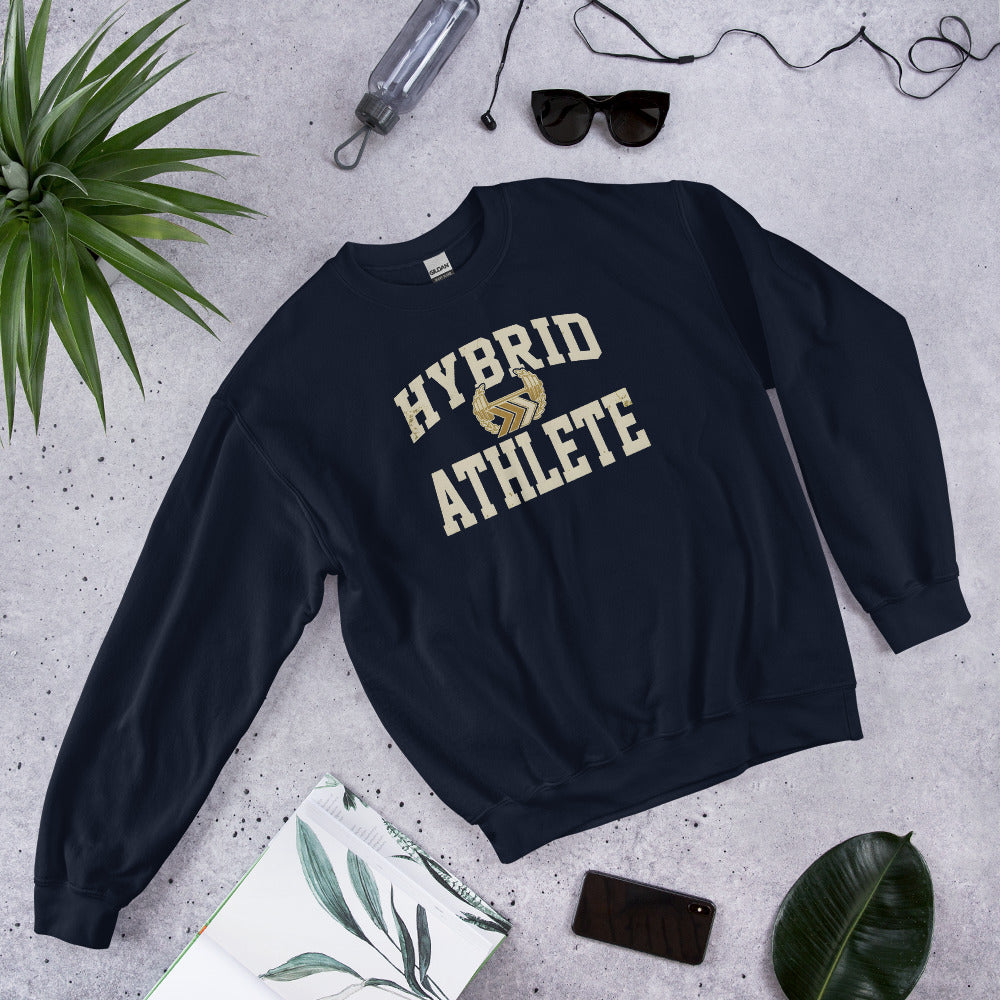 Hybrid Athlete vintage varsity crewneck sweatshirt — Navy, front-right