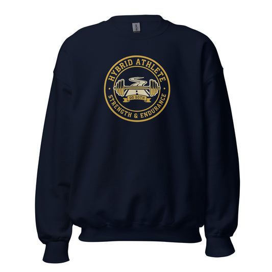 Hybrid Athlete vintage athletic-department crest crewneck sweatshirt — Navy, front