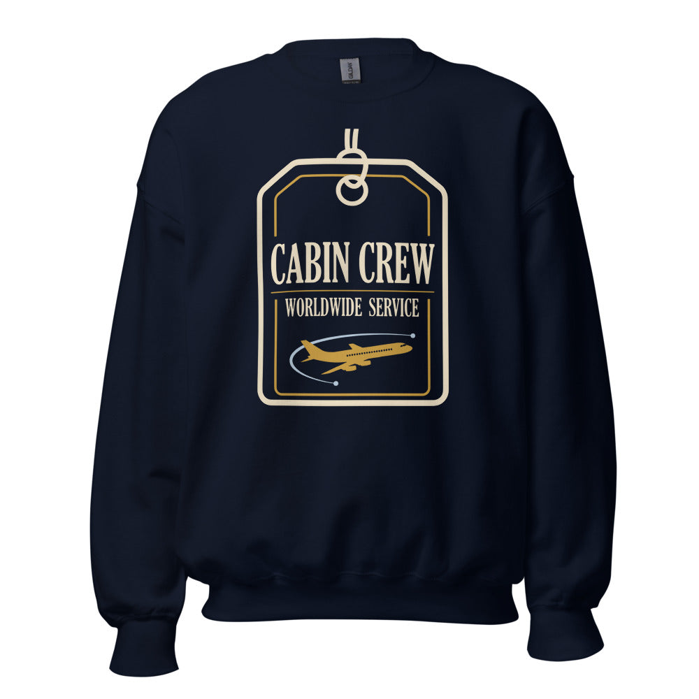 Worldwide Service cabin crew crewneck sweatshirt — Navy, front