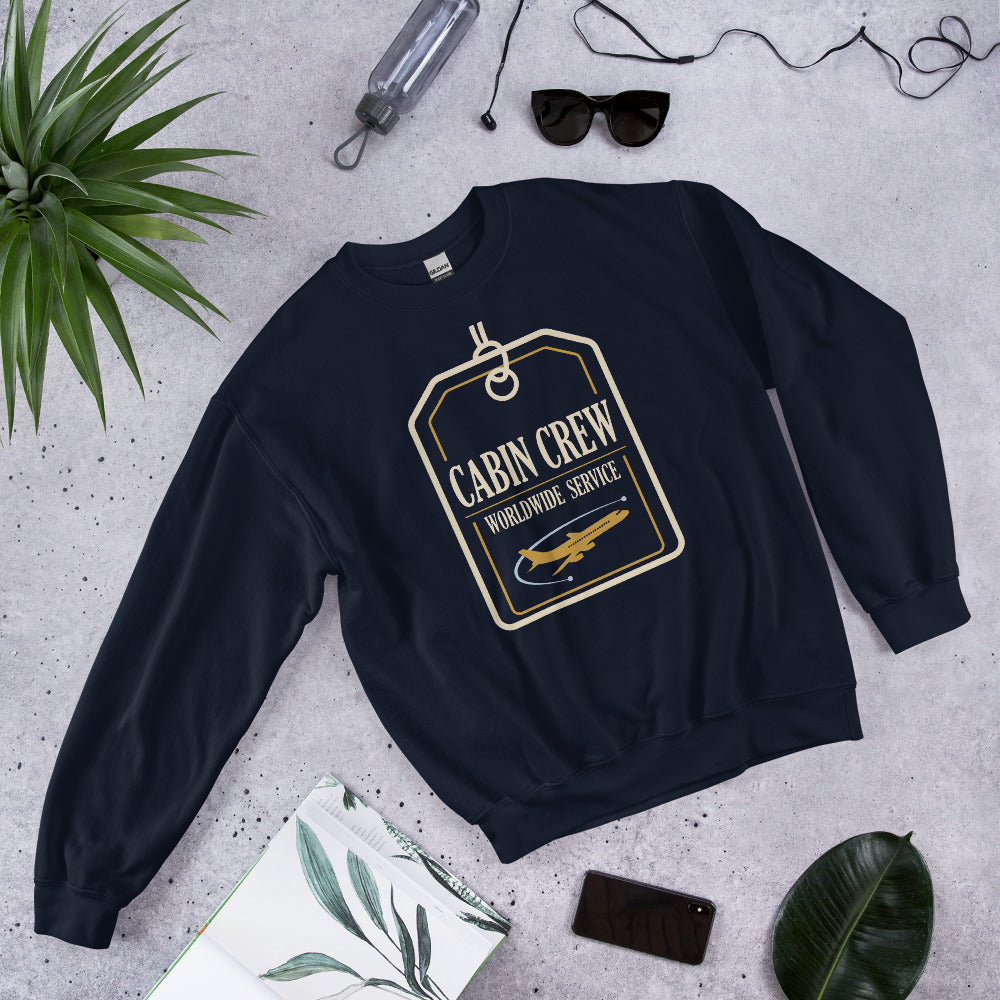 Worldwide Service cabin crew crewneck sweatshirt — Navy, front-right