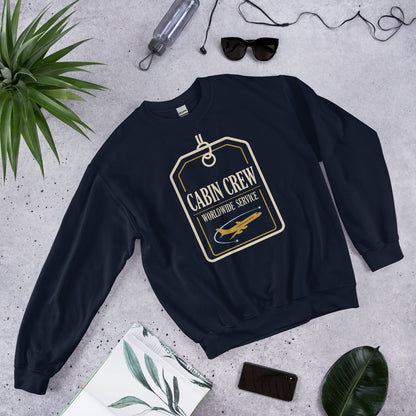 Worldwide Service cabin crew crewneck sweatshirt — Navy, front-right