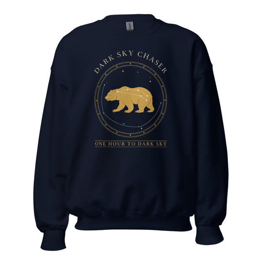 Dark Sky Chaser Ursa Major constellation astronomy sweatshirt — Navy, front