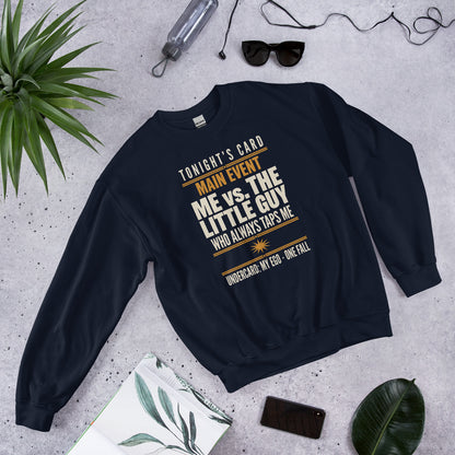 Tonight's Card funny Brazilian jiu jitsu crewneck sweatshirt — Navy, front-right