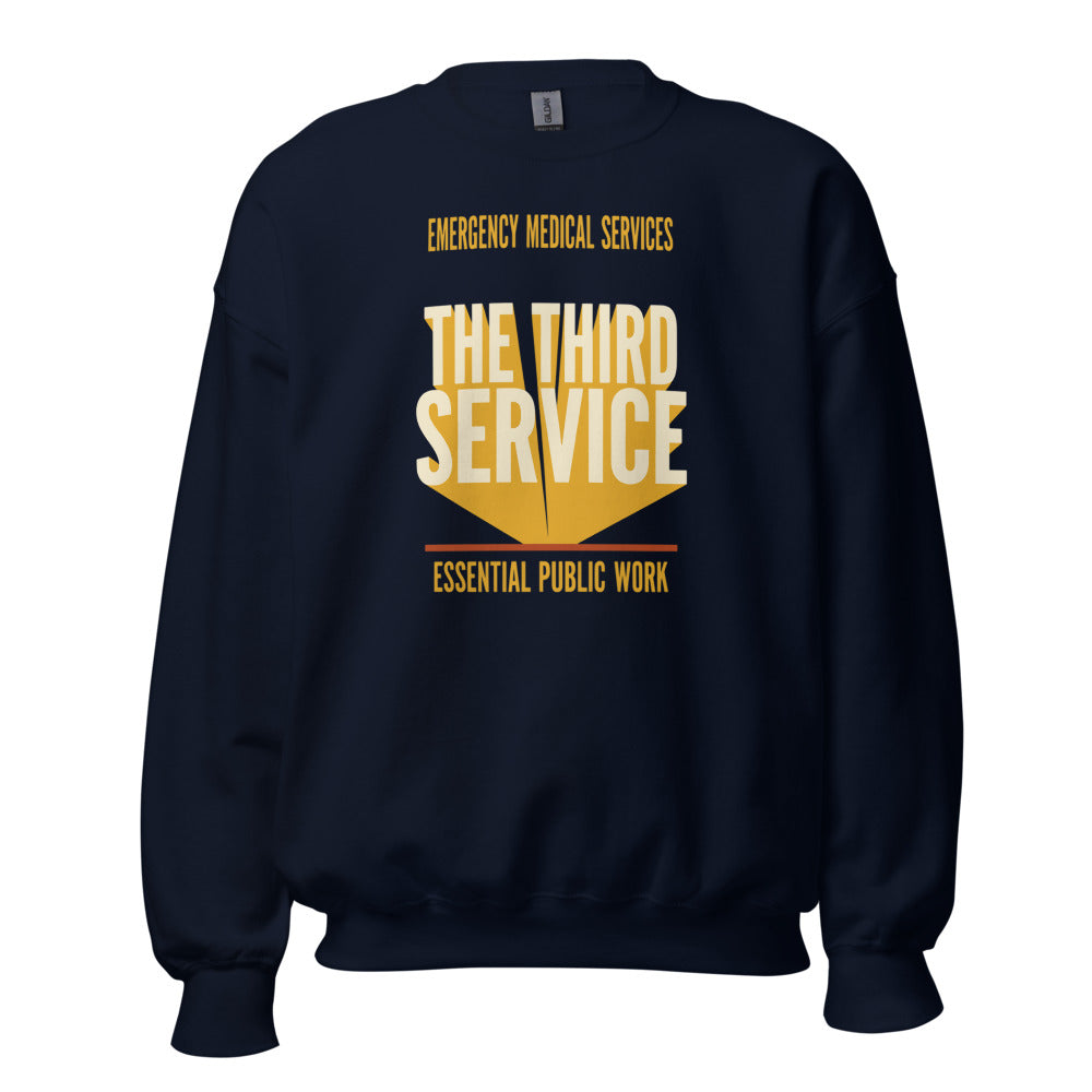 The Third Service EMS crewneck sweatshirt — Navy, front