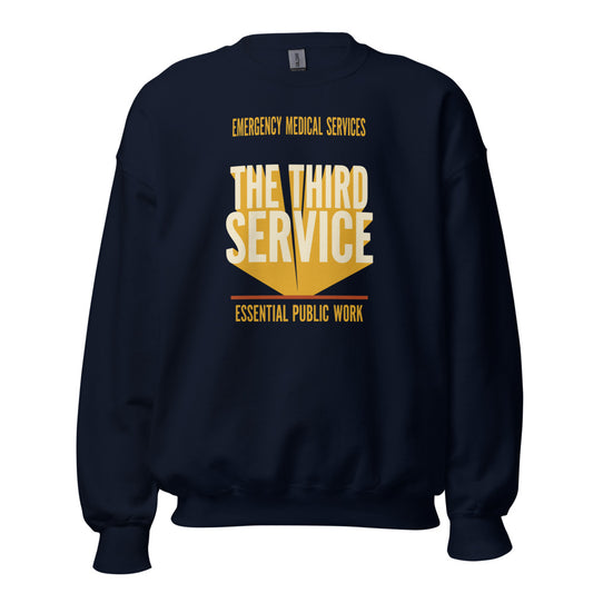 The Third Service EMS crewneck sweatshirt — Navy, front