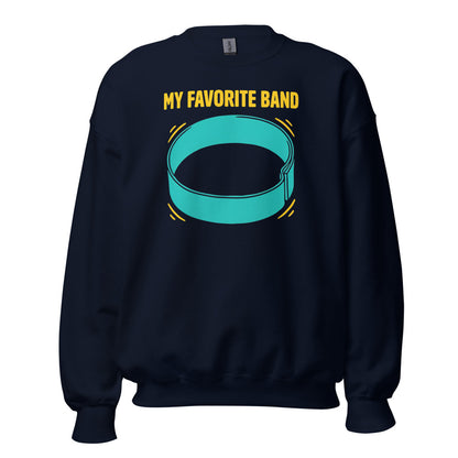 My Favorite Band funny physical therapy crewneck sweatshirt — Navy, front