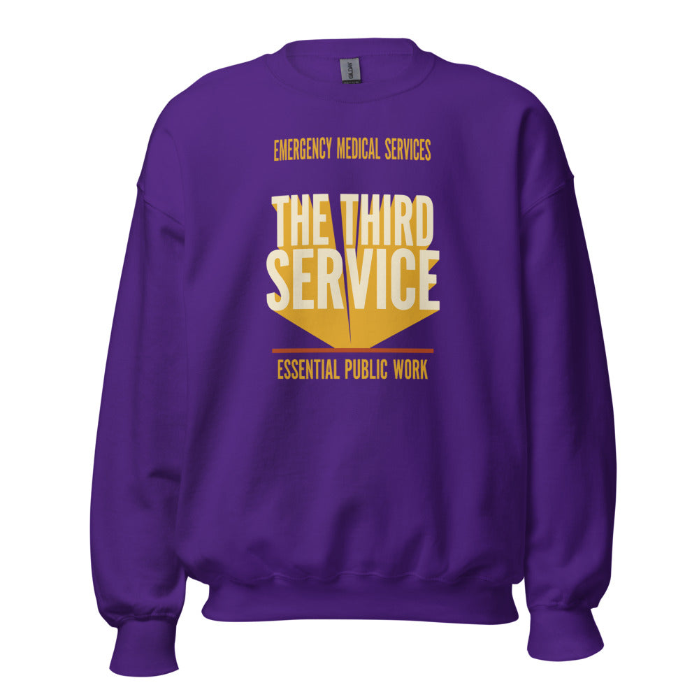 The Third Service EMS crewneck sweatshirt — Purple, front