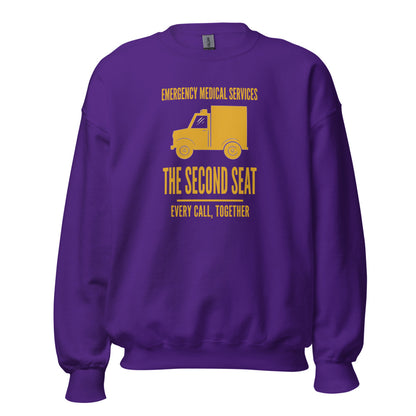 The Second Seat EMS paramedic crewneck — Purple, front