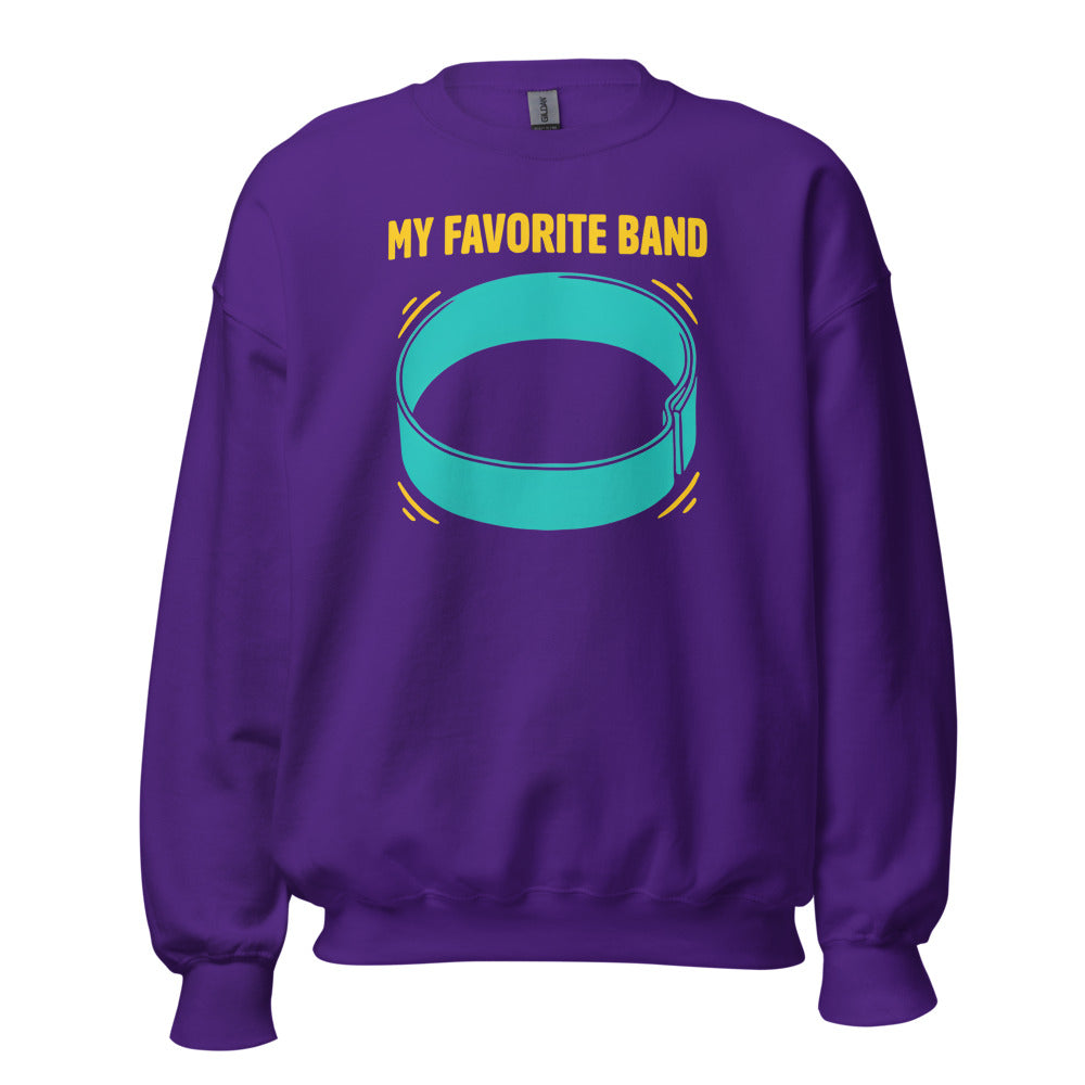 My Favorite Band funny physical therapy crewneck sweatshirt — Purple, front