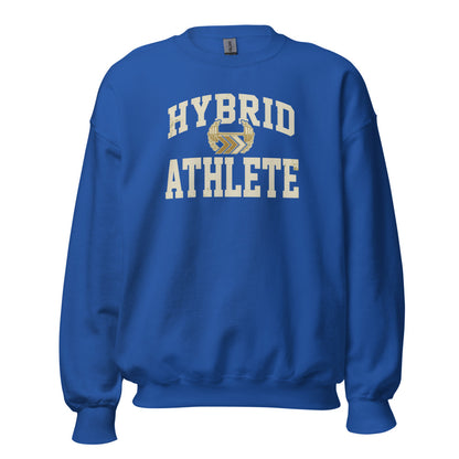 Hybrid Athlete vintage varsity crewneck sweatshirt — Royal, front