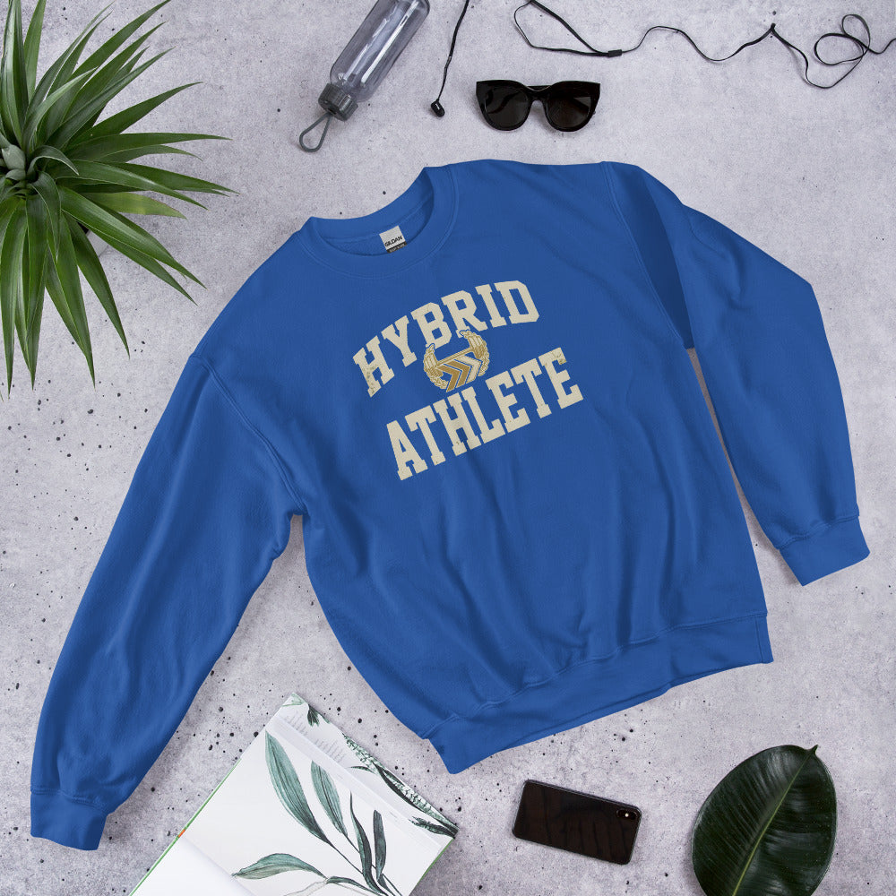 Hybrid Athlete vintage varsity crewneck sweatshirt — Royal, front-right
