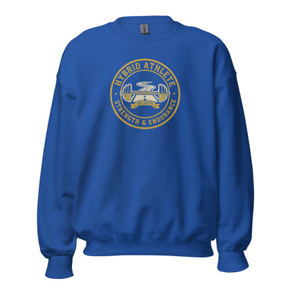 Hybrid Athlete vintage athletic-department crest crewneck sweatshirt — Royal, front