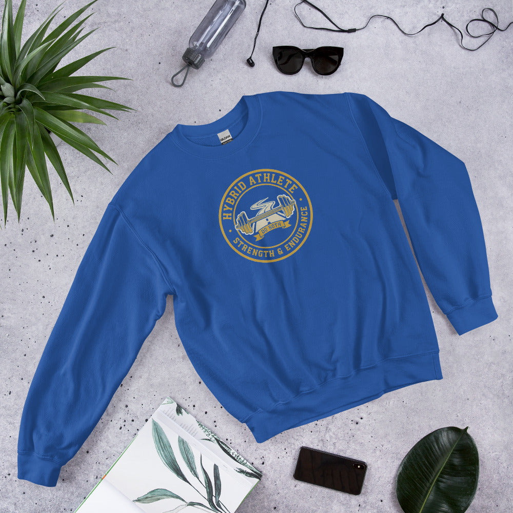 Hybrid Athlete vintage athletic-department crest crewneck sweatshirt — Royal, front-right