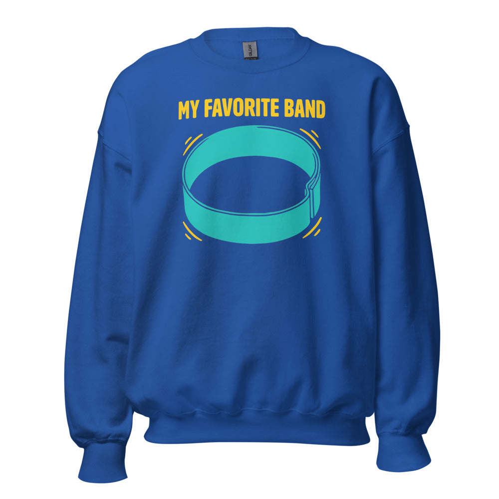 My Favorite Band funny physical therapy crewneck sweatshirt — Royal, front
