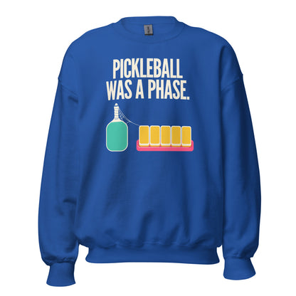 Pickleball Was A Phase funny mahjong crewneck sweatshirt — Royal, front