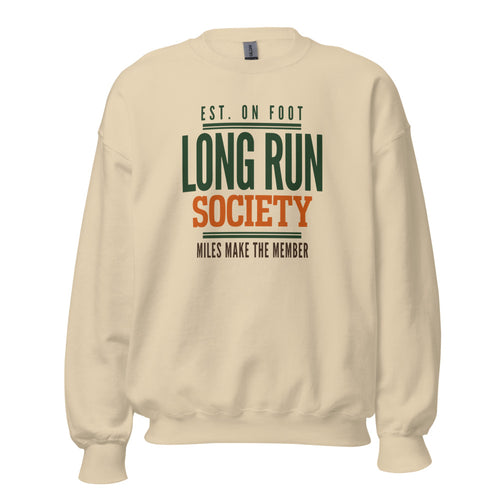 Run Club Sweatshirt, Running Club Crewneck, Long Run Society — Miles Make the Member Retro Crewneck