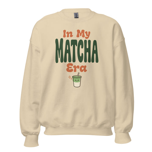 Matcha Lover Sweatshirt, In My Matcha Era Crewneck — Retro Aesthetic Matcha Gift