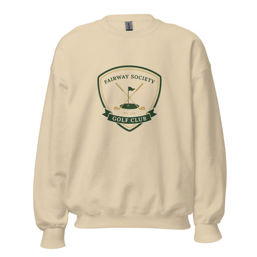 Vintage Golf Sweatshirt, Golf Gift for Men, Retro Golf Club Crewneck — Fairway Society Crest