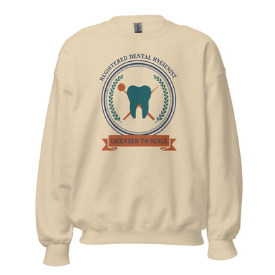 Dental Hygienist Sweatshirt, RDH Gift, Registered Dental Hygienist Crewneck — Licensed to Scale Crest