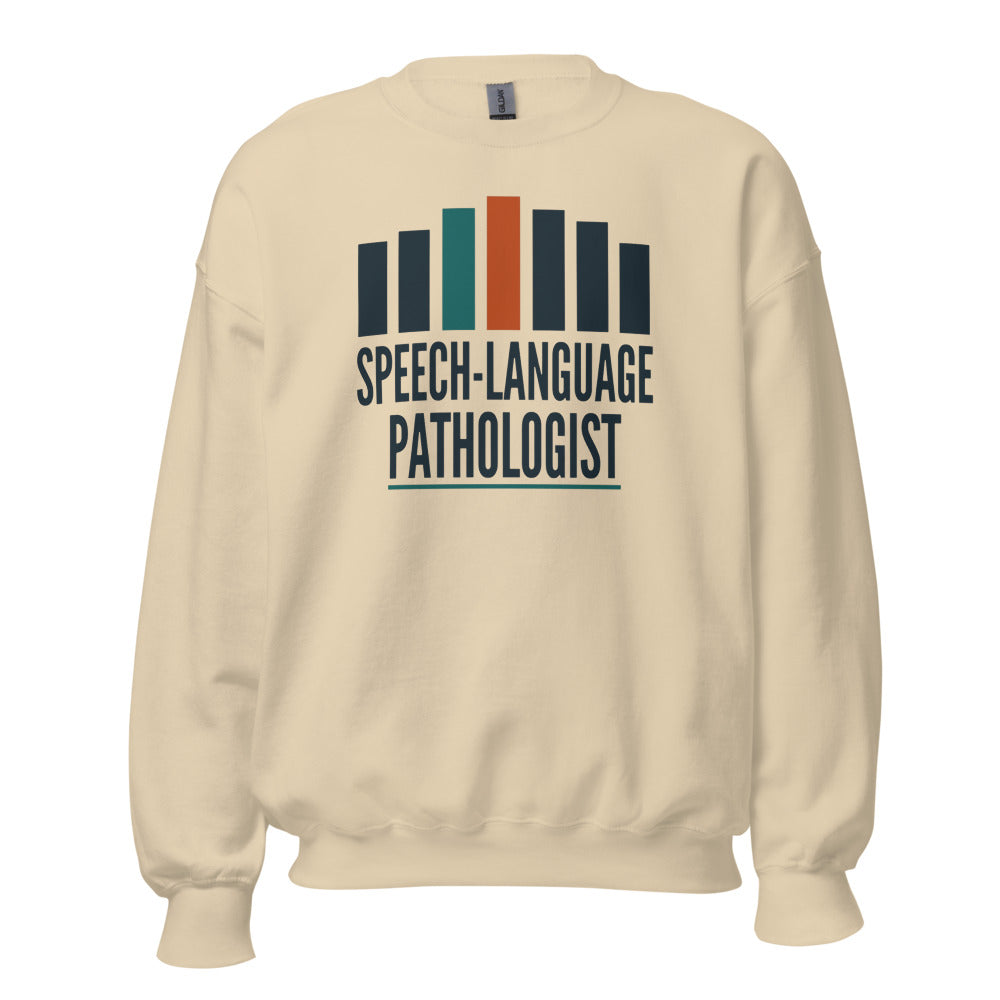 Mid-Century Clinic speech therapy crewneck sweatshirt — Sand, front