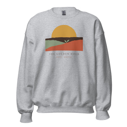 The Golden Hour birth worker crewneck sweatshirt — Sport Grey, front