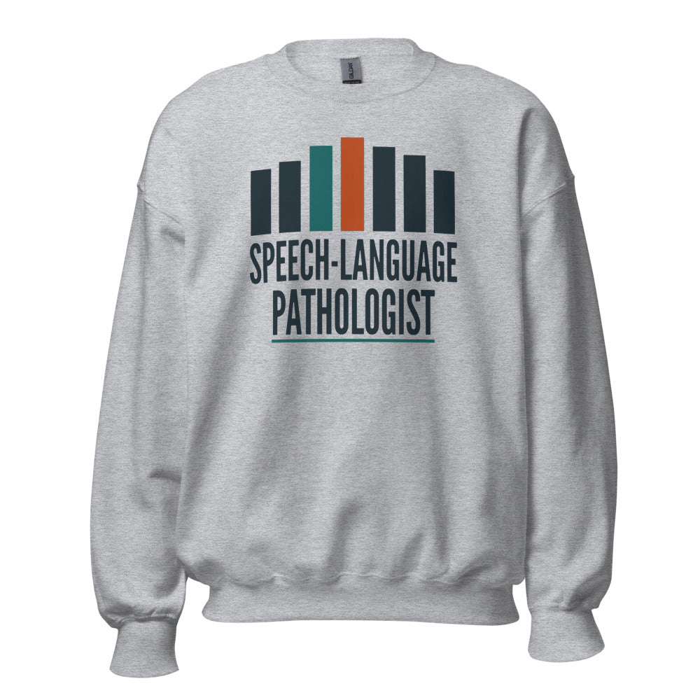 Mid-Century Clinic speech therapy crewneck sweatshirt — Sport Grey, front