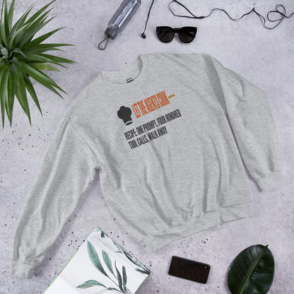 Let The Agents Cook crewneck sweatshirt — Sport Grey, flat lay
