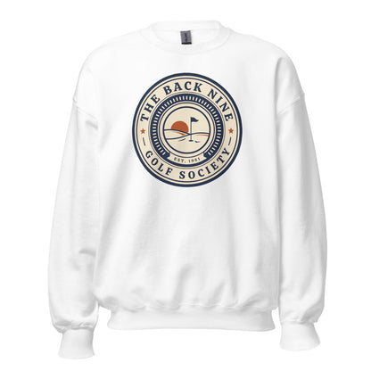 The Back Nine vintage golf roundel crewneck sweatshirt — White, front