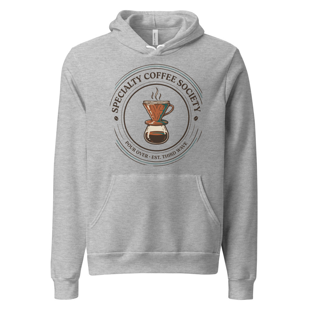 Specialty Coffee Society specialty coffee hoodie — Athletic Heather, front