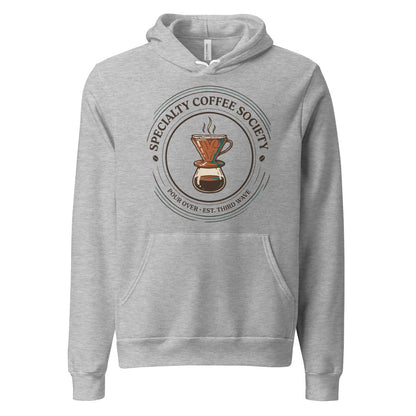 Specialty Coffee Society specialty coffee hoodie — Athletic Heather, front