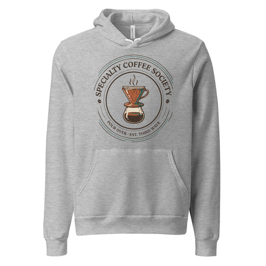 Specialty Coffee Society specialty coffee hoodie — Athletic Heather, front