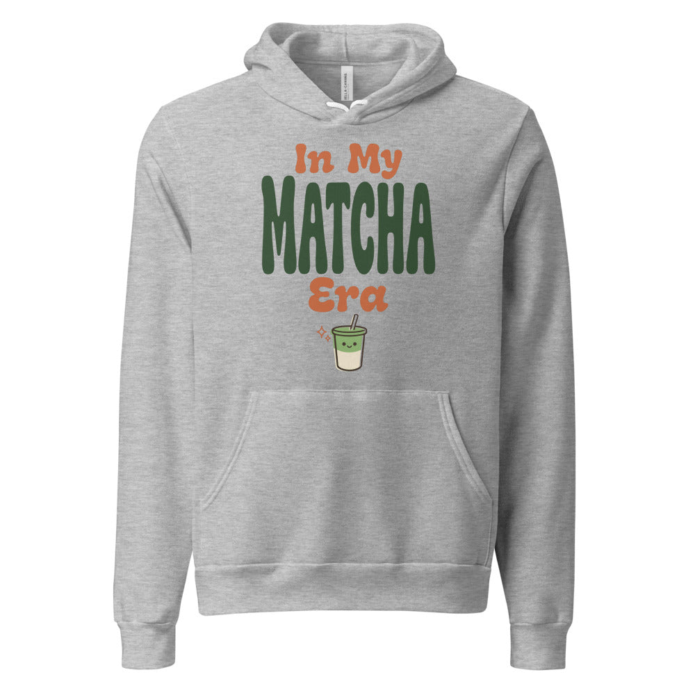 In My Matcha Era retro matcha hoodie — Athletic Heather, front