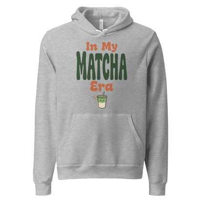 In My Matcha Era retro matcha hoodie — Athletic Heather, front