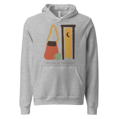The Bag By The Door doula hoodie — Athletic Heather, front