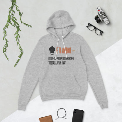 Let The Agents Cook hoodie — Athletic Heather, flat lay