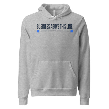 Business Above This Line pullover hoodie — Athletic Heather, front