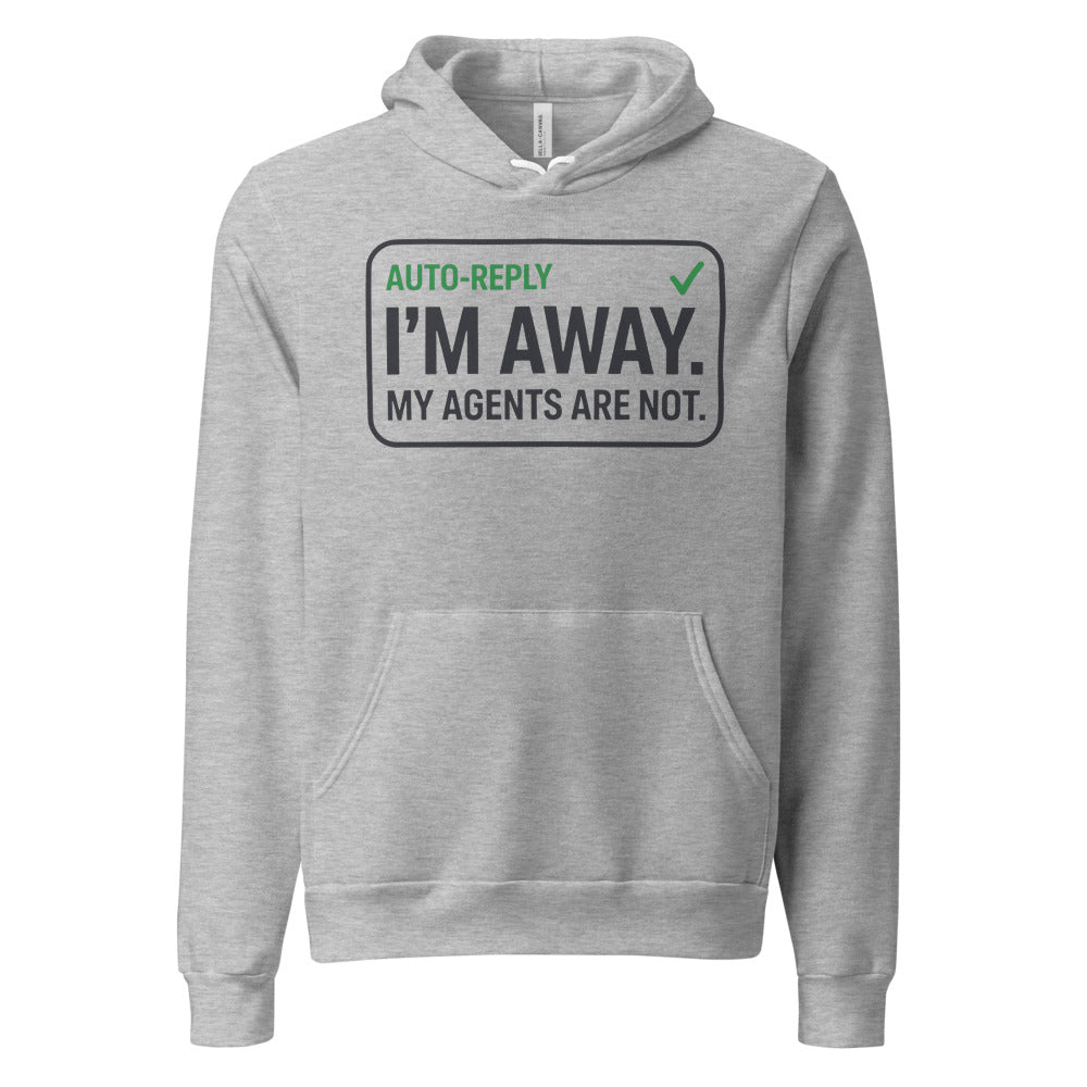 Auto-Reply agentic AI engineer hoodie — Athletic Heather, front