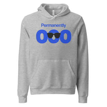Permanently OOO out of office unisex hoodie — Athletic Heather, front