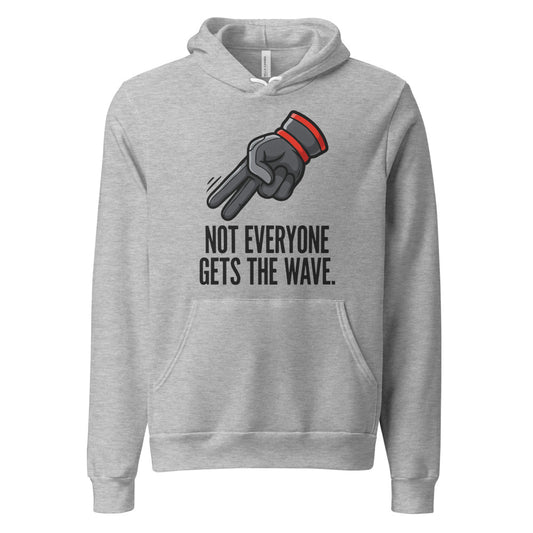 Not Everyone Gets The Wave biker wave motorcycle hoodie — Athletic Heather, front