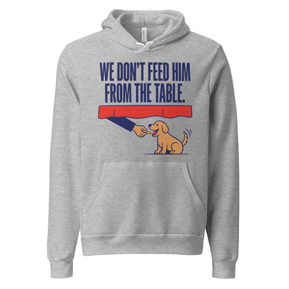 From The Table funny dog dad hoodie — Athletic Heather, front