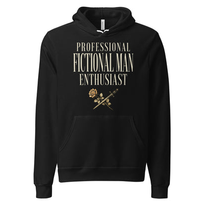 Professional Fictional Man Enthusiast book lover dark academia hoodie — Black, front