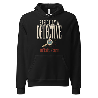 Basically a Detective vintage true crime hoodie — Black, front