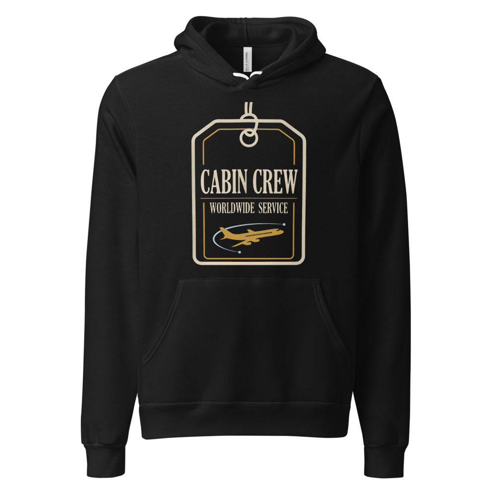 Worldwide Service cabin crew hoodie — Black, front