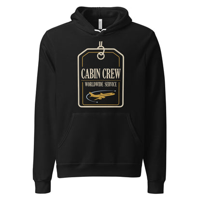 Worldwide Service cabin crew hoodie — Black, front